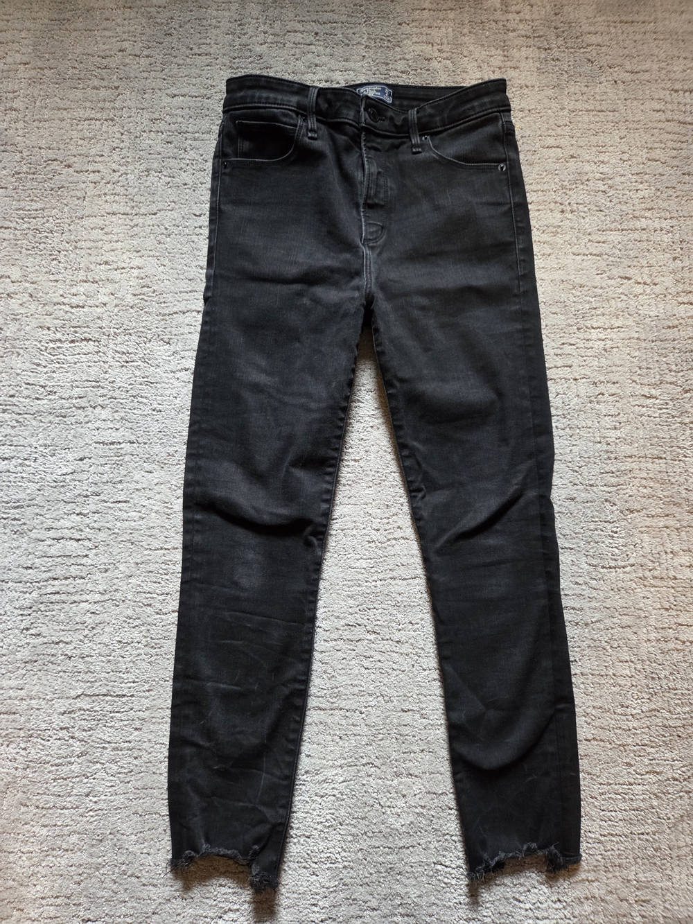 Abercrombie & Fitch Women’s Washed Black Skinny Jeans